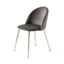 Altın Ayaklı Gri Sandalye