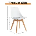 Ahşap Ayaklı Beyaz Plastik Sandalye