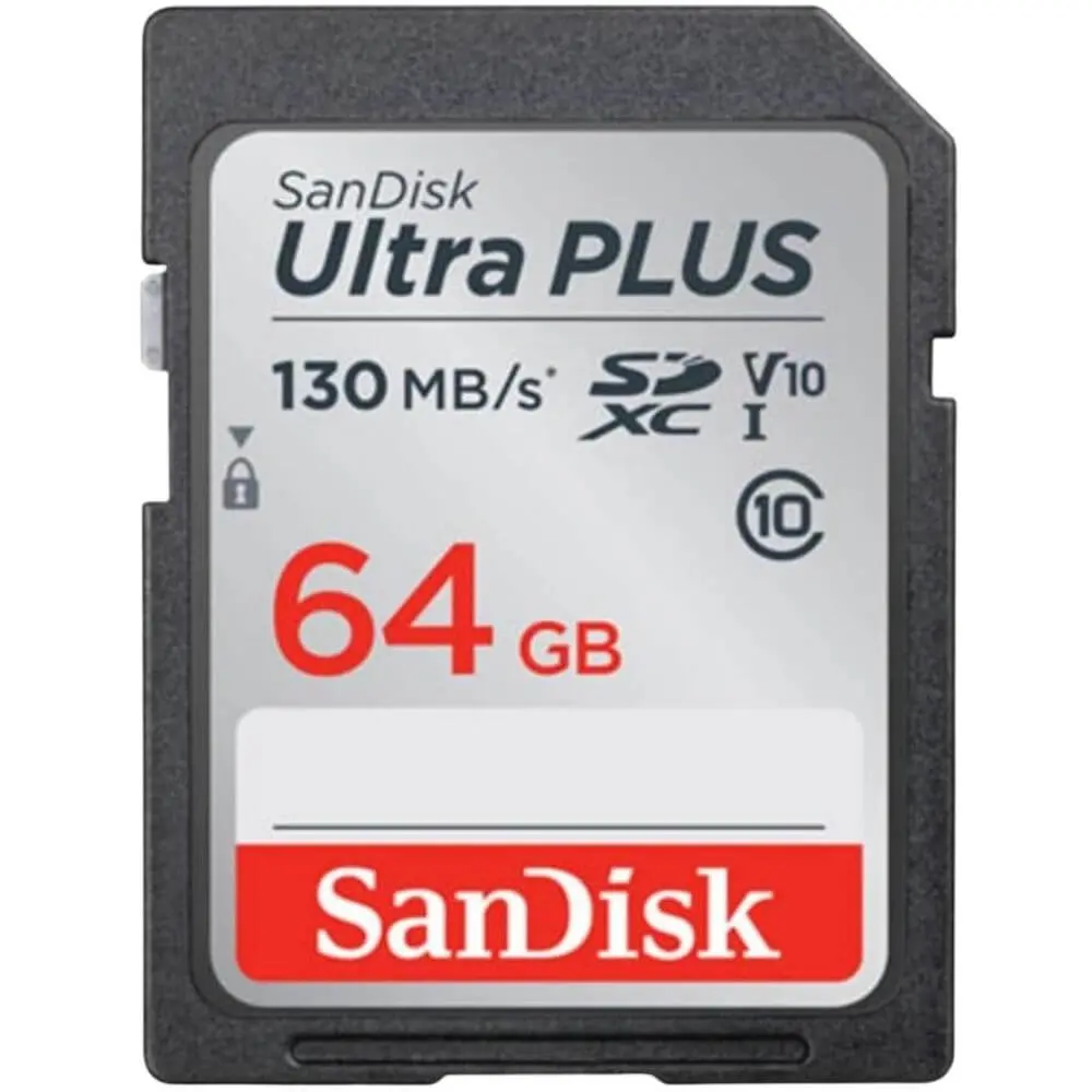 Sandisk Ultra Plus SDXC UHS-I SD Kart 64GB 130MB/s