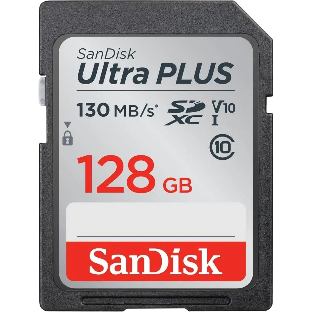 SanDisk Ultra PLUS SDXC UHS-I Hafıza Kartı 128GB 130MB/s