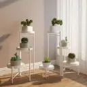 Beyaz 3'lü Saksı Standı