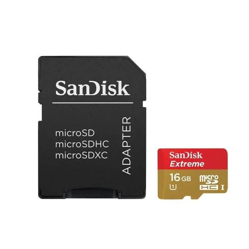 Sandisk Extreme microSDHC UHS-I Card 16GB