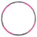 Pembe ve Gri Ayarlanabilir Ağırlıklı Köpük Kaplı Fitness Hula Hoop