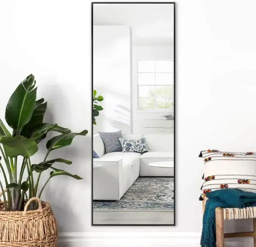 NeuType 371AAF 150x50cm Siyah Ayaklı Boy Aynası