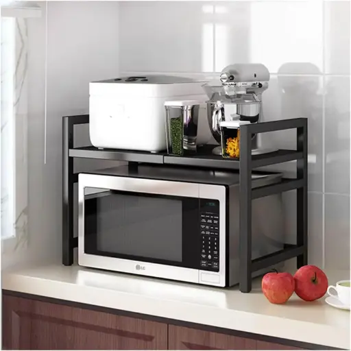 Ayarlanabilir Siyah Mutfak Rafı