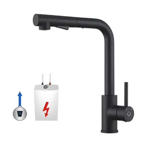 Cecipa Siyah Mutfak Musluğu 