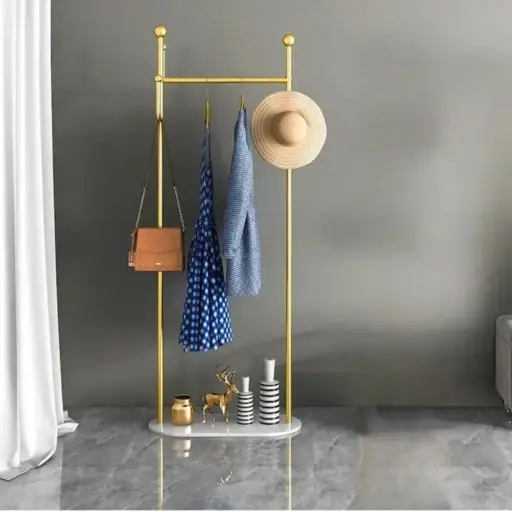 Ayaklı Askılık Gold-Mermer