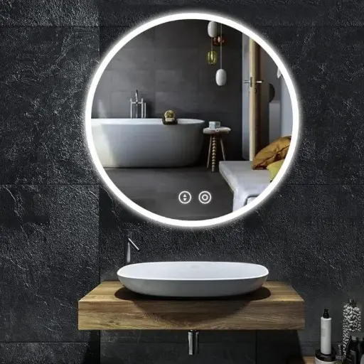  Yoleo Yuvarlak Işıklı Banyo Aynası